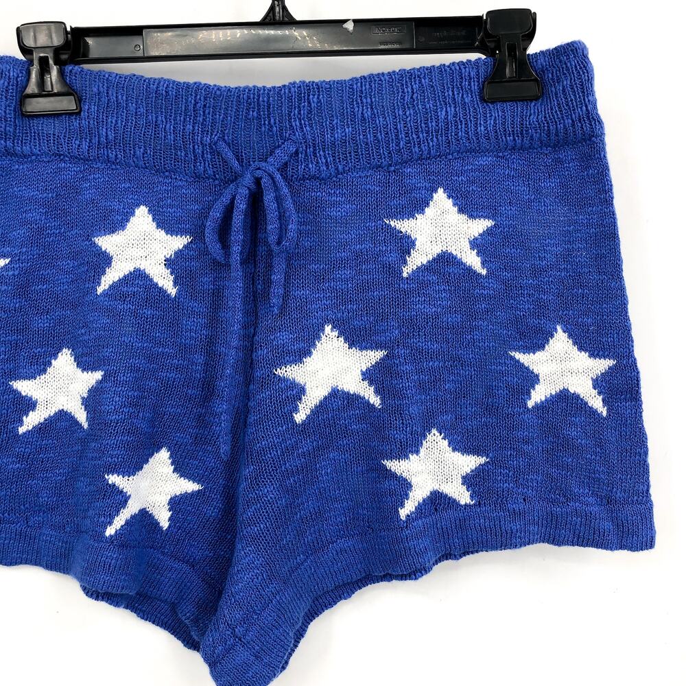 BEACHRIOT Women's Spangled Balboa Shorts Medium Blue Stars and Stripes NWT - Picture 6 of 12